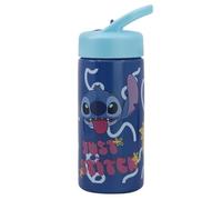 Stitch Palms Gourde de sport avec paille et poignée intégrée 410 ml, bleu/lilas, Estándar, Décontractée
