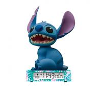 KIDS EUROSWAN, S.L. Lampe 3D réveil Stitch – Alarme et date – Bleu pour enfants