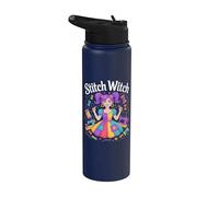 Stitch Witch Passionné de couture colorée Stainless Steel Insulated Water Bottle