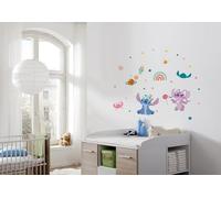 Stitch World, Disney, stickers, muraux, stickers mural, decoration murale, chambre d'enfant - 50x70 cm, Coloré