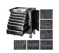 STIX PREMIUM Armoire d'atelier, chariot à outils, 7 tiroirs, outils inclus, UltimatePro A7/TS1