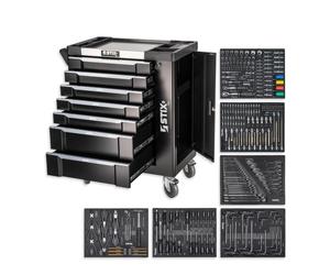 STIX PREMIUM Armoire d'atelier, chariot à outils, 7 tiroirs, outils inclus, UltimatePro A7/TS1