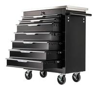 STIX Servante d'atelier GarageGo P7, 7 tiroirs, Plateau INOX, verrouillable