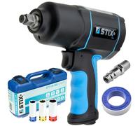 STIX STT-17 hocs 1/2" 1700 Nm CR-MO SERIES 1 Noix de jantes 17/19/21 mm en coffret