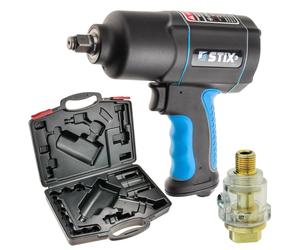 STIX STT-17 hocs pneumatique 1700 Nm, 1/2", avec mini-lubrificateur et mallette de transport