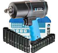 STIX STT-19 : Coffret de hocs de 1900 Nm, 1/2", avec 20 douilles en acier CR-MO