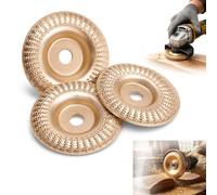 STOAT Disque à lamelles bois pour meuleuse 3 pièces. Disque carbure 125/22mm pour couper, façonner & poncer, lame de toupie bois pour meuleuse d'angle (courbe)
