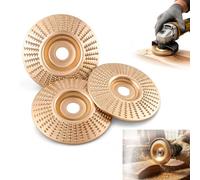 STOAT Disque à lamelles bois pour meuleuse 3 pièces. Disque carbure 125/22mm pour couper, façonner & poncer, lame de toupie bois pour meuleuse d'angle (incliné)