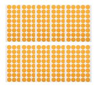 STOBAZA 10 Feuilles Autocollants Ronds de Couleur Orange, Étiquettes Autocollantes en Papier sans Résidu, Design Vierge, pour Bureau et École, Forme Cercle