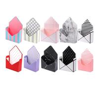STOBAZA 10 Pièces Boîte à Enveloppes pour Fleuriste en Papier Pliable, Différentes Couleurs, Forme Enveloppe, pour Shower ou Rendez-vous, Emballage Élégant pour Bouquets Style