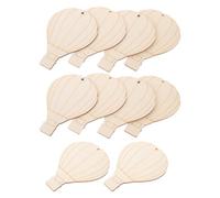 STOBAZA 10 Pièces Décor en Bois Montgolfière Pré-découpé Beige avec Grain Visible, Facile à Suspendre, pour Fêtes, Anniversaires et Bricolage Artistique DIY