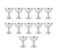 STOBAZA 12 Pièces Boîte à Bonbons Argentée en Plastique Réutilisable Design Élégant de Verre à Vin pour Décoration de Table et Fêtes D'anniversaire