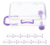 STOBAZA 12 Pièces Boîte à Dragées Mini Valise Pourpre en Ps, Style | Réutilisable et Portable, pour Chocolats et Petits Ornements, Mariage et Fête Voyage