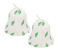 STOBAZA 2 Pièces Bonnet de Sauna en Feutre Respirant pour Femmes, Protection la Chaleur Friction, Design Simple et Pratique pour Spa et Salle de Bain