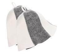 STOBAZA 2 Pièces Chapeau de Sauna Design Simple et Délicat pour Femme en Feutre Réutilisable Bonnet de Bain Respirant Résistant à l'usure Couleur Aléatoire pour Usage à Domicile