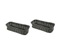 STOBAZA 2 Pièces Corbeille Tiroir à Couverts Panier En Jonc De Mer Bacs De Rangement Pour Vêtements Plateau Décoratif Paniers En Osier Bambou Pupitre Panier De Rangement
