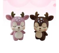 STOBAZA 2 Pièces Décoration de Gâteau Créative en Vinyle Rose Petit Cerf Mignon pour Décoration Intérieure de Bureau et Étagère, pour Fêtes et Anniversaires