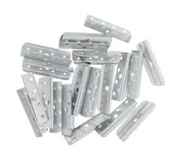 STOBAZA 20 Ensembles Clips D’extrémité Métalliques pour Sangle Tapissier, | Pièces de Rechange pour Réparation de Meubles, Acier Argenté, pour Cadres de Canapé et Chaise