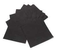 STOBAZA 20 Feuilles Serviettes de Cocktail Noires en Papier Double Couche, 16,5 X 16,5 Cm, pour Anniversaire et Occasions Spéciales