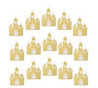 STOBAZA 20 Pièces Boîtes à Bonbons en Papier Pailleté Creuses, Boîte de Rangement Festive Dorée pour Mariage, Anniversaire et Fête, Emballage Léger et Portable