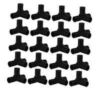 STOBAZA 20 Pièces Connecteur de Penderie à 4 Voies 90 Degrés, 16mm | Joints pour Étagère de Placard, Installation Simple, Support Renforcé, Compatibilité Modulaire, Noir