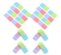 STOBAZA 24 Pièces Gomme Bicolore en Caoutchouc à Bord Biseauté | Format Compact et Pratique, Outil Polyvalent pour École et Bureau, Usage Sketching, Design Portable