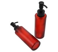 STOBAZA 2pièces Flacons à Pompe Verre Ambré Rechargeables avec Distributeur pour Huile Cosmétiques Lotions Étanches Idéals pour Voyages et Préparations Maison
