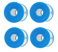 STOBAZA 4 Pièces Cartouche Filtrante de Piscine Bleue en Plastique | Filtration de L’eau du Bassin, Facile à Nettoyer, Pratique, Retient Saletés et Débris