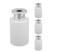 STOBAZA 4 Pièces Flacon Diffuseur D'huile Essentielle en Verre Blanc 120ml Bouchon Champignon Mat, Rechargeable, Design Moderne pour Spa et Bureaux