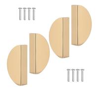 STOBAZA 4 Pièces Poignée de Meuble Semi-circulaire en Aluminium Spatial, | Style Léger et Élégant, Remplacement Pratique, pour Portes Intérieures et Commode, Salon Bureau