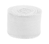 STOBAZA 4 Rouleaux Ruban Décoratif en Toile de Jute Blanc 40mm Fil de Fer pour Maintenir la Forme, pour Créations Artisanales et Couronnes, 4,5m par Rouleau