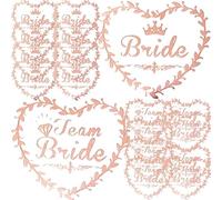 STOBAZA 40 Pièces Tatouages Éphémères pour Enterrement de Vie de Jeune Fille en Papier, Faciles à Appliquer et Respectueux Peau, pour Mariage et Soirée Bridal Shower