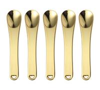 STOBAZA 5 Pcs Spatule Cosmétique en Alliage de Zinc pour Crème Yeux, Application Uniforme, pour Produits de Beauté DIY et Voyage, Couleur Or Élégante