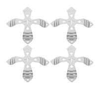 STOBAZA 8 Pièces Fixateur de Mèche Accessoire Acier Inoxydable Argenté pour Bougie et Résistant pour Combustion Propre et Uniforme