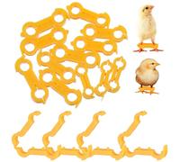 STOBAZA Bagues aux Pattes d'oiseaux en PVC Jaune, Correcteur Oiseau pour Poussin, Maintien Sécurisé, Favorise Une Croissance Saine, Lot de 12 Pièces, Différentes Tailles, pour Oiseaux