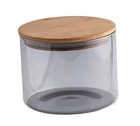 STOBAZA Bocal Hermétique en Verre Pot Scellé à Large Ouverture avec Couvercle en Bois pour Conservation des Fruits Secs et Bonbons Cuisine et Rangement