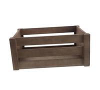 STOBAZA Boîte de Rangement pour Vinyles en Bois, Étui pour Disques Vinyles avec Poignée, 35x25x15cm, Accès Facile, Protège de L’Usure, pour CD et Albums, Décoration Rétro Maison