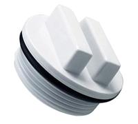 STOBAZA Bouchon de Vidange en Plastique Blanc 1,5 Pouces Joint Torique pour Piscine, Accessoires Polyvalents D'été Vacances, Installation Facile pour Tuyaux de Retour Extérieur