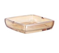 STOBAZA Cendrier en Verre Carré Moderne et Élégant de 10cm Base Sécurisée et Nettoyage Facile, pour Fumeurs Lors de Rassemblements en Extérieur