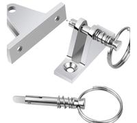 STOBAZA Charnière Piano en Acier Inoxydable Argenté pour Accessoire D'auvent de Bateau, Tête Polie Miroir, Vis Pratique en Acier Inoxydable, 1 Pièce