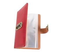 STOBAZA Classeur à Cadenas pour Défi D'épargne avec 100 Enveloppes Rouges en Pu, Organisateur Portable Multifonctionnel pour Maison et Bureau