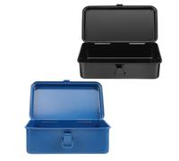 STOBAZA Coffret à Outils en Fer 2pcs Design Verrouillable, Organisateur Robuste pour Voiture, Conteneur à Outils Essentiels et Caisse de Rangement Solide