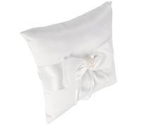 STOBAZA Coussin Porte-alliances Mariage 15x15 Cm en Satin et Polyester, Oreiller Décoratif Européen Nœud Élégant, Coussin pour Porteur D’alliances, Accessoire Cérémonie et Décoration