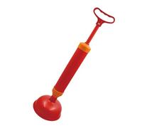 STOBAZA Déboucheur WC en Caoutchouc Portable Poignée Rouge pour Nettoyage par Succion, Accessoire pour Déboucher Canalisation en Hôtel et Bureau