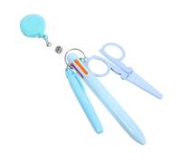 STOBAZA Ensemble de Stylos pour Infirmière avec Clip pour Badge Rétractable en Plastique et Métal, Stylo Marqueur Permanent et Ciseaux Pliables pour Environnement de Travail