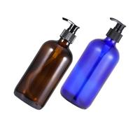 STOBAZA Flacon de Lotion Pressant 500ml, Bouteille Multifonctionnelle | Distributeur Savonnette 1l, Flacon Pompe Rechargeable, Style Classique, Usage Bain et Shampoing