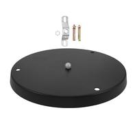 STOBAZA Médaillon de Plafond Rond Noir en Fer pour Lustre Plafonnier, Construction Circulaire Stable Design Élégant, pour Salle à Manger Suspendre Multi-têtes