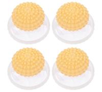 STOBAZA Panier à Poil Machine à Laver Jaune Réutilisable 4pcs, Filtre à Peluches en Filet Polyester pour Récupérer Poils D'animaux et Compatible Machine à Laver