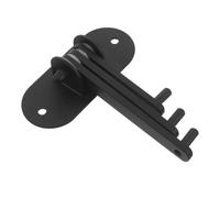 STOBAZA Patère Murale Design Pliable Gain de Place en Acier Inoxydable Noire avec 3 Crochets Pivotants Multiusage Cuisine et Entrée pour Serviettes et Paquet