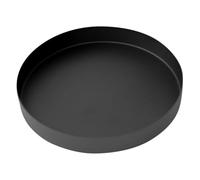 STOBAZA Plateau Rond Noir en Acier Inoxydable Résistant Rouille Chocs, Design Élégant et Simple, pour Décoration de Salle de Bain ou Vitrine Bijouterie